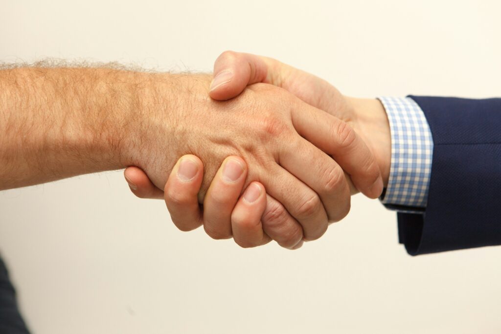Stock image of a handshake